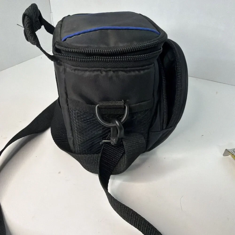 Case Logic Small Camera Case ~ Black And Blue Vintage